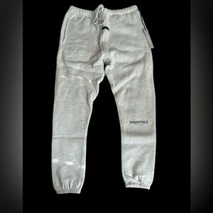 Essentials Fear of God Mens Light Gray Oatmeal Drawstring Joggers Sweatpants NWT